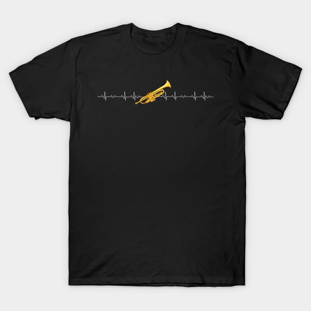 Trumpet heartbeat T-Shirt by captainmood